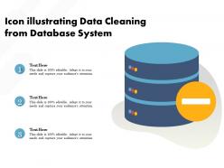 Icon illustrating data cleaning from database system