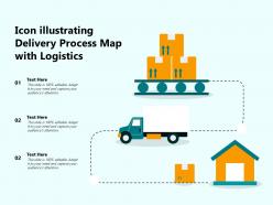 Icon Illustrating Delivery Process Map With Logistics