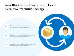 Icon Illustrating Distribution Center Executive Tracking Package
