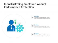 Icon illustrating employee annual performance evaluation