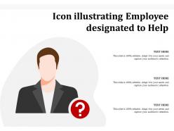 Icon illustrating employee designated to help