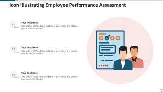Icon illustrating employee performance assessment