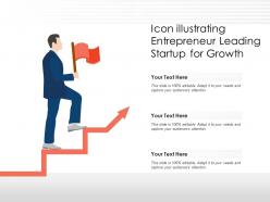 Icon illustrating entrepreneur leading startup for growth