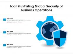Icon Illustrating Global Security Of Business Operations