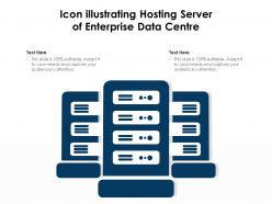 Icon illustrating hosting server of enterprise data centre