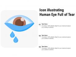 Icon illustrating human eye full of tear