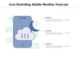 Icon illustrating mobile weather forecast