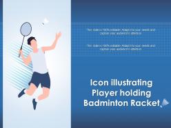 Icon illustrating player holding badminton racket