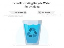 Icon Illustrating Recycle Water For Drinking