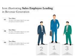Icon illustrating sales employee leading in revenue generation