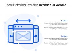 Icon illustrating scalable interface of website