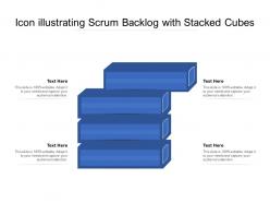 Icon illustrating scrum backlog with stacked cubes