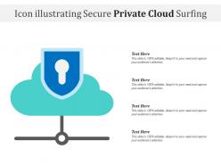 Icon illustrating secure private cloud surfing