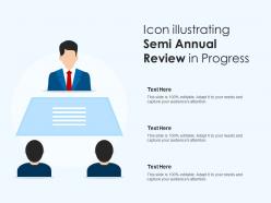 Icon illustrating semi annual review in progress