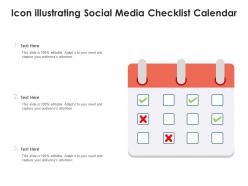 Icon illustrating social media checklist calendar