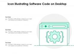 Icon illustrating software code on desktop