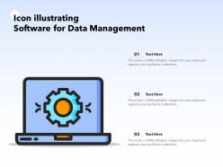 Icon illustrating software for data management