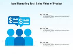 Icon illustrating total sales value of product