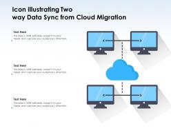 Icon illustrating two way data sync from cloud migration