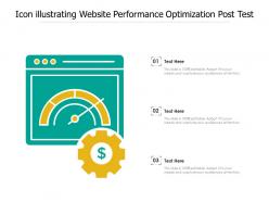 Icon Illustrating Website Performance Optimization Post Test