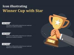 Icon illustrating winner cup with star