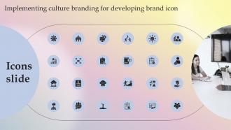 Icon Implementing Culture Branding For Developing Brand Icon Ppt Presentation Styles Professional