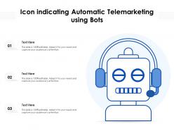 Icon indicating automatic telemarketing using bots