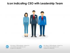 Icon Indicating CEO With Leadership Team