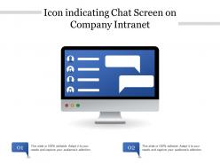 Icon indicating chat screen on company intranet