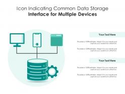 Icon indicating common data storage interface for multiple devices