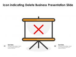 Icon indicating delete business presentation slide
