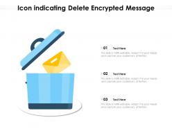 Icon indicating delete encrypted message