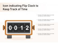 Icon indicating flip clock to keep track of time