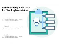 Icon indicating flow chart for idea implementation Icon indicating flow chart for idea implementation