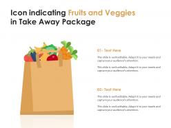 Icon indicating fruits and veggies in take away package