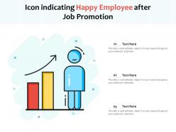 Icon indicating happy employee after job promotion