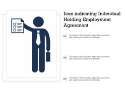 Icon indicating individual holding employment agreement