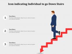 Icon indicating individual to go down stairs
