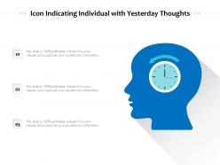 Icon indicating individual with yesterday thoughts