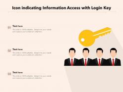 Icon Indicating Information Access With Login Key
