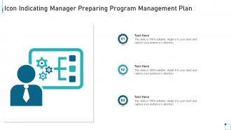 Icon Indicating Manager Preparing Program Management Plan