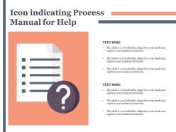 Icon indicating process manual for help