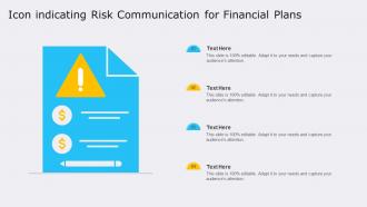 Icon Indicating Risk Communication For Financial Plans