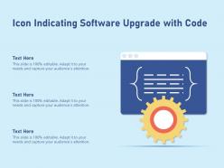 Icon indicating software upgrade with code