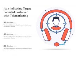 Icon indicating target potential customer with telemarketing