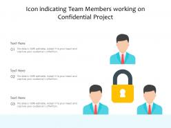 Icon indicating team members working on confidential project