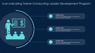 Icon Indicating Trainer Conducting Leader Development Program