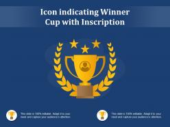 Icon Indicating Winner Cup With Inscription