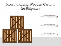 Icon indicating wooden cartons for shipment