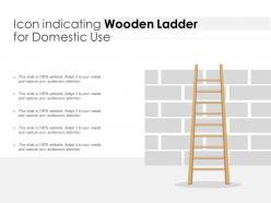 Icon indicating wooden ladder for domestic use